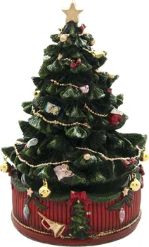 Vánoční dekorace Clayre & Eef 6PR4738 hrací skříňka/kolotoč 12 x 18 cm