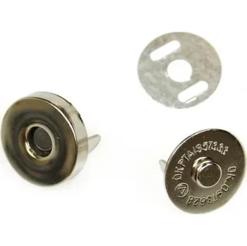 Magnetické zapínání Ø14 mm nikl PLM, barva Nikl