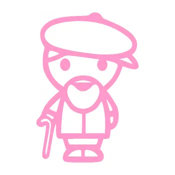 samolepka Dědeček 001 levá (24 - světle růžová) SAMOLEPKA NA AUTO, NÁLEPKA, FÓLIE, POLEP, TUNING, VLASTNÍ TEXT, TISK, AUTOSAMOLEPKY.cz, POLEPY, OBRÁZEK, LOGO, 3D STICKERS