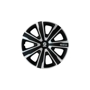 Poklice na kolo Poklice na kola Sparco 16" model Palermo (barva stříbrná/černá) - 4 kusy SLEVA 15%