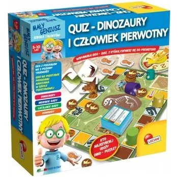 Cizojazyčná kniha Mały Geniusz - Quiz Dinozaury i człowiek pierwotny