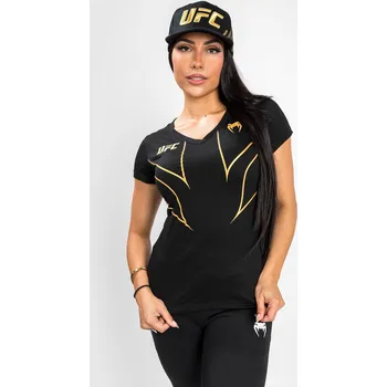 Dámské tričko Dámské triko Venum UFC Fight Night 2.0 Replica - Champion černo-zlaté Velikost: L