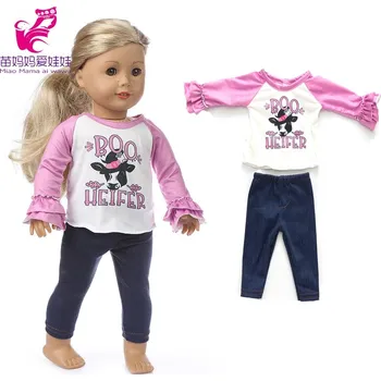 Dvoudílný set trika a kalhot pro Baby Born či American Girl Motiv: Set, růžová