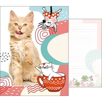 DPPlux 096 - Dopisní papír s potiskem KOČKA