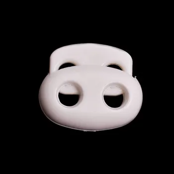 Brzdičky s dvěma dírkami 20x17 mm BÍLÁ, barva Bílá