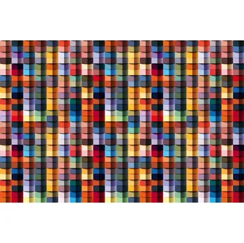 Fototapeta DIMEX | Vliesová fototapeta Geometrická struktura MS-5-2053 | 375 x 250 cm| zelená, červená, žlutá, oranžová + Vliesová fototapeta na stěnu DIMEX Geometrická struktura MS52053 v rozměru 375 x 250 cm + lepidlo zdarma
