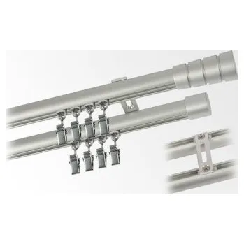 Garnýž Garnýž dvojitá hliníkový profil INOX koncovka Stozek Frez