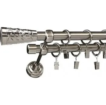 Garnýž Garnýž dvojitá Ø 19mm efekt-nerezová ocel koncovka - Sevilla