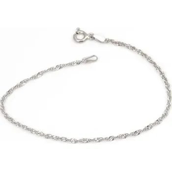 Náramek Stříbrný náramek singapore 17 cm AGB201/17