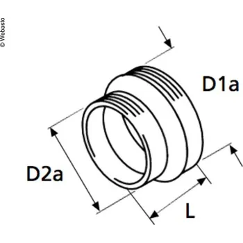 Redukce Webasto z 80 mm na 55 mm