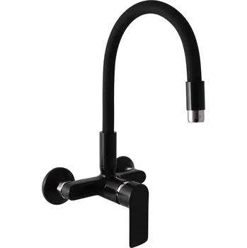 Vodovodní baterie Vodovodní baterie dřezová s flexibilním ramínkem COLORADO, Barva: černá matná/chrom, Rozměr: 150 mm