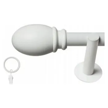 Garnýž Garnýž bílá jednoduchá 25mm matno koncovka Beluno