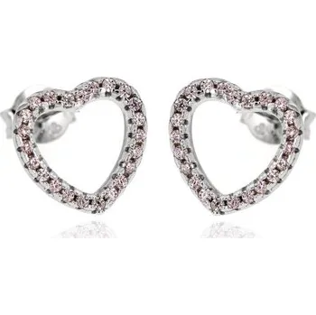 Náušnice Zlatnictví U Kostela Stříbrné náušnice růžová srdíčka 1218 664371416