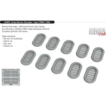 Plastikový model Eduard 1/350 Carley float for 25 people – Type 2 PRINT