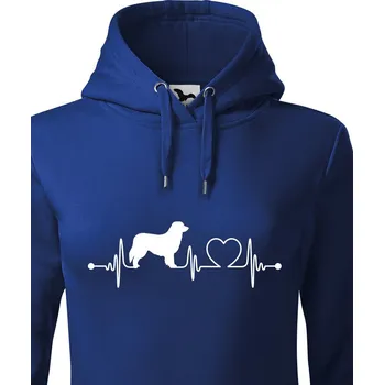 Dámská mikina Dámská mikina Český strakatý pes tep, Barva Modrá, Velikost M, Canvas Dámská mikina Bezvatriko.cz 1155