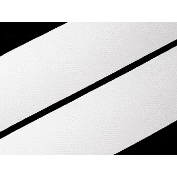 Pruženka šíře 25 mm tkaná bílá - pevná, barva Bílá