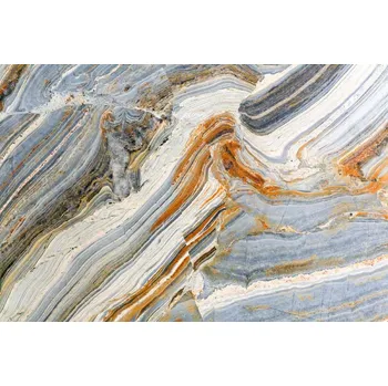 Fototapeta DIMEX | Vliesová fototapeta Řez achátu MS-5-2454 | 375 x 250 cm | modrá, bílá, oranžová + Vliesová fototapeta na stěnu DIMEX Řez achátu MS52454 v rozměru 375 x 250 cm + lepidlo zdarma