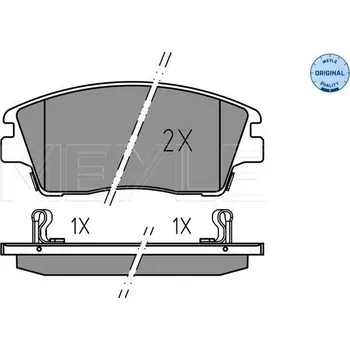 Brzdový systém Sada brzdových destiček, kotoučová brzda MEYLE 025 223 2917
