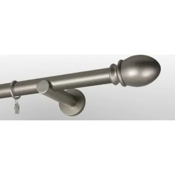 Garnýž Satin nickel Ø 25 mm - koncovka Beluno tyč hladká držiak simple