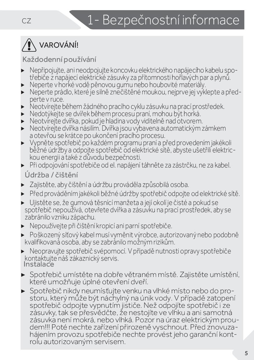 Návod k použití Haier HW90G-B14979TU1S - Zbozi.cz