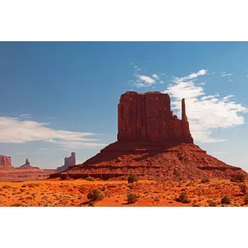 Fototapeta DIMEX | Vliesová fototapeta Vrcholy skály MS-5-3021 | 375 x 250 cm | modrá, bílá, oranžová + Vliesová fototapeta na stěnu DIMEX Vrcholy skály MS53021 v rozměru 375 x 250 cm + lepidlo zdarma