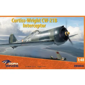 Plastikový model Dora Wings 1/48 Curtiss-Wright CW-21B Interceptor (3x camo)