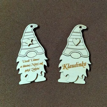 Vánoční dekorace Vánoční dekorace Trpaslík s vlastním jménem nebo nápisem