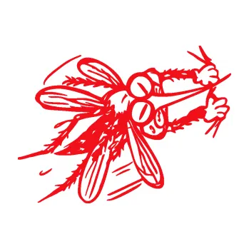 Samolepící dekorace SAMOLEPKA Komár 002 pravá (10 - červená) NA AUTO, NÁLEPKA, FÓLIE, POLEP, TUNING, VLASTNÍ TEXT, TISK, AUTOSAMOLEPKY.cz, POLEPY, OBRÁZEK, LOGO, SAMOLEPKY