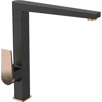 Invena Midnight, stojánková dřezová baterie, černá-růžové zlato, BZ-35-014-V