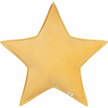 Dekorativní polštářek BABY NELLYS dekorační polštářek VELVET Hvězda/Hořčicová DOPRODEJ!