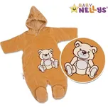 Baby Nellys Kombinézka/overálek Teddy Bear, velikost: 74 - hnědá, (6-9m)
