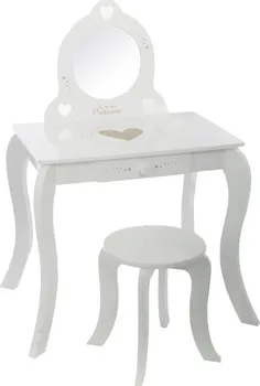 Toaletní stolek Atmosphera Toaletní stolek se zrcadlem 40 x 60 x 91 cm bílý 