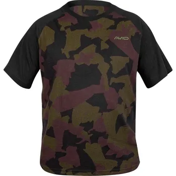 Rybářské oblečení Avid Carp Tričko Distortion Camo Lite T-Shirt Velikost: S