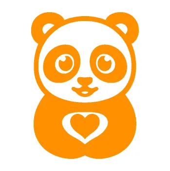 Samolepící dekorace Panda 008 roztomilá (06 - oranžová) SAMOLEPKA NA AUTO, NÁLEPKA, FÓLIE, POLEP, TUNING, VLASTNÍ TEXT, TISK, AUTOSAMOLEPKY.cz, POLEPY, OBRÁZEK, LOGO, 3D STICKERS