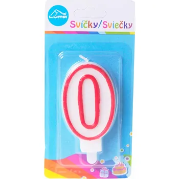Dortová svíčka Svíčka, číslice 0