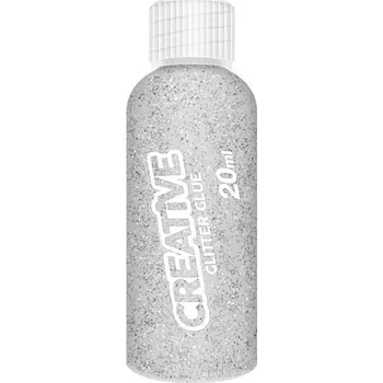 Speciální výtvarná barva Glitter Glue MFP Classic 20 ml - stříbrný