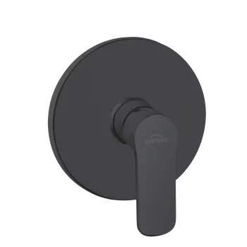 Vodovodní baterie Invena Siros, podomítková baterie 1-výstupová, černá matná, BP-90-4O1-A