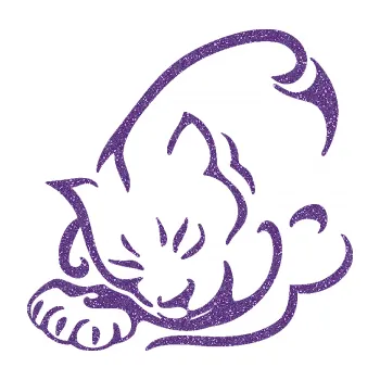 Samolepící dekorace SAMOLEPKA Kočka 030 levá (87 - Ultra Metalic fialová) NA AUTO, NÁLEPKA, FÓLIE, POLEP, TUNING, VLASTNÍ TEXT, TISK, AUTOSAMOLEPKY.cz, POLEPY, OBRÁZEK, LOGO, SAMOLEPKY