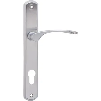 Dveřní kování COBRA LAURA Provedení: PZ (vložkový zámek), Povrch: OCS - chrom matný, Rozteč: 72 mm