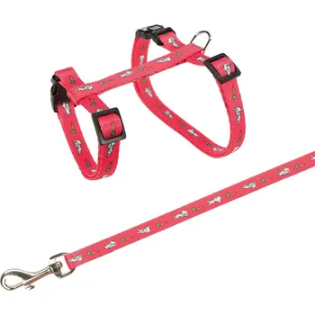 Postroj pro psa Trixie Postroj s vodítkem pro králíka - 25-44/1 cm - 1,25 m Barva: Červená