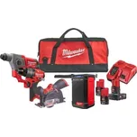 MILWAUKEE M12 FPP4A2-423B aku sada M12CH+M12FPD2+M12FCOT+M12RCDAB, 1*M12B4, 2*M12B2, taška 4933481025