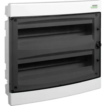 Rozvaděč Noark 106169 PNF-HW 2x18T Plastová rozvodnice, průhledné dveře, pro montáž do dutých stěn, montáž pod omítku, IP40, 2 řady, 2x18 modulů (PNF-HW 2x18T)