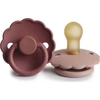 dudlíky FRIGG Daisy Latex 2-Pack Blush/Woodchuck - size 1