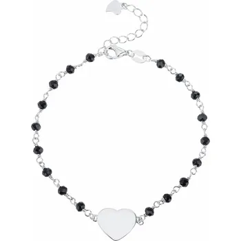 Náramek NUBIS® Stříbrný náramek srdíčko - NB-1155