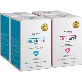 Podpora plodnosti ALIVER PinkFertil Plus + BlueFertil Plus cps: 180 + 240 kapslí