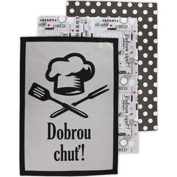Utěrka Trade Concept s.r.o. Kuchyňské utěrky - DOBROU CHUŤ velikost: Kuchyňské utěrky