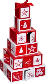 Vánoční dekorace Feeric Lights Pyramid adventní kalendář 35 cm