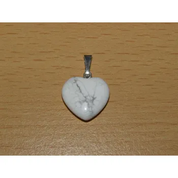 Drahý kámen Magnezit - Přívěsek - srdíčko malé - kpsm14