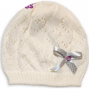 Kojenecké oblečení BABY NELLYS háčkovaná čepička MAŠLIČKA Smetanová vel. 1-3r