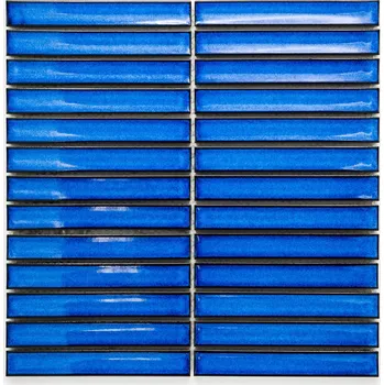 Obklad Keramická mozaika KIT KAT kobaltová 20x145mm